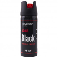 Перцовый (газовый) баллончик «Black» 75 мл, аэрозольно-струйный, ОC+CS